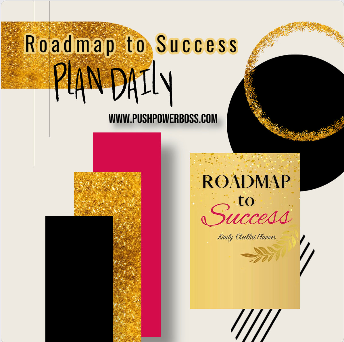 Roadmap to Success Daily Checklist Planner ~hardcover format~